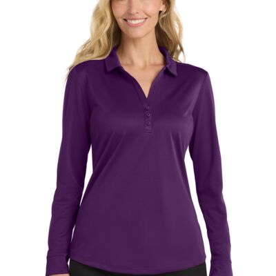 L540LS - Ladies Silk Touch Performance Long Sleeve Polo Thumbnail