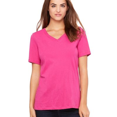 Women's Relaxed Short Sleeve Jersey V-Neck Tee Thumbnail